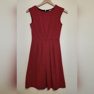 HAANI Sleeveless Knit Dress Red & Black Size Medium